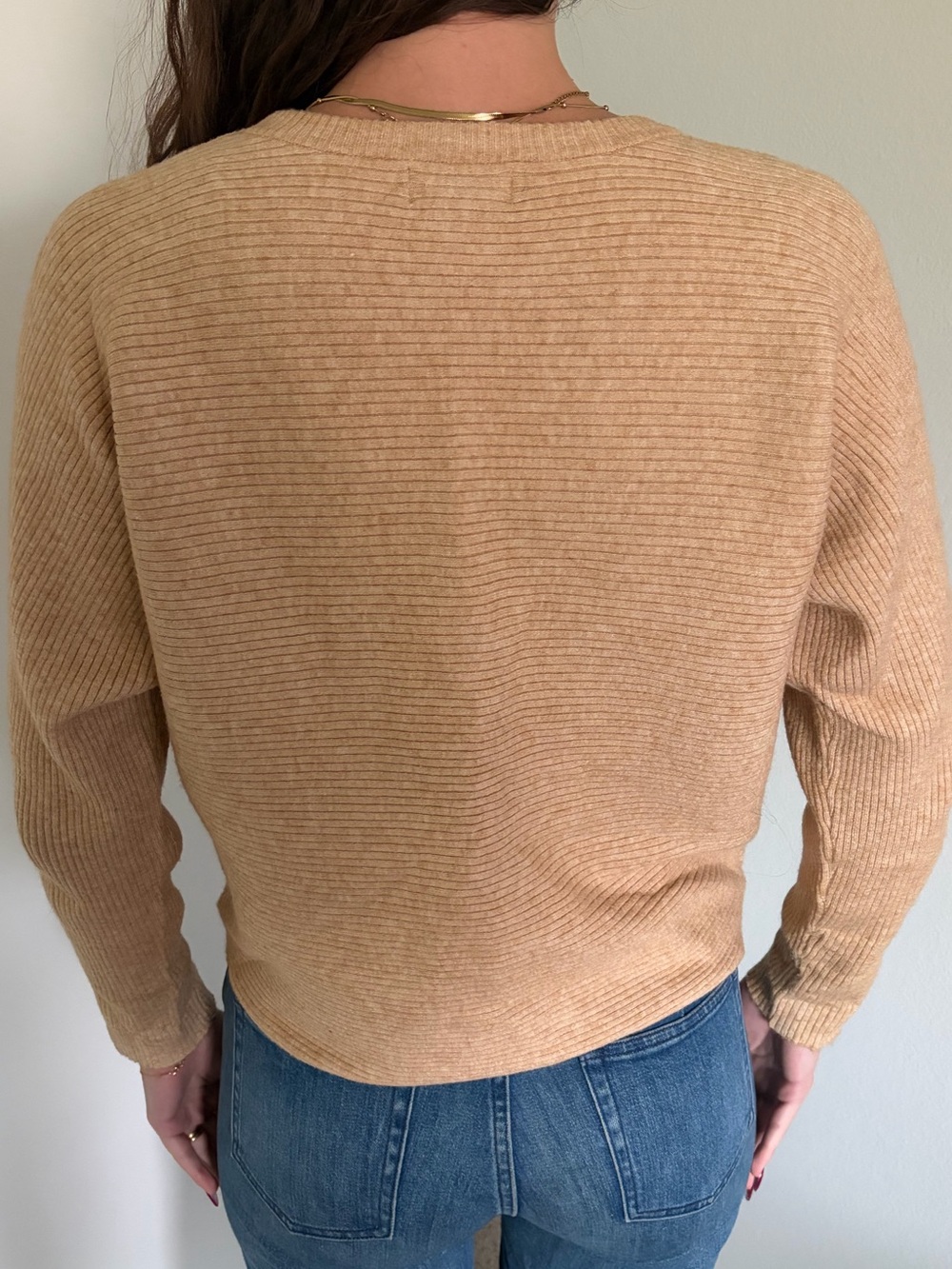 Camel Ribbed Sweater - Picture 3 of 4